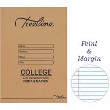 A4 72 PAGE FEINT AND MARGIN EXERCISE BOOK